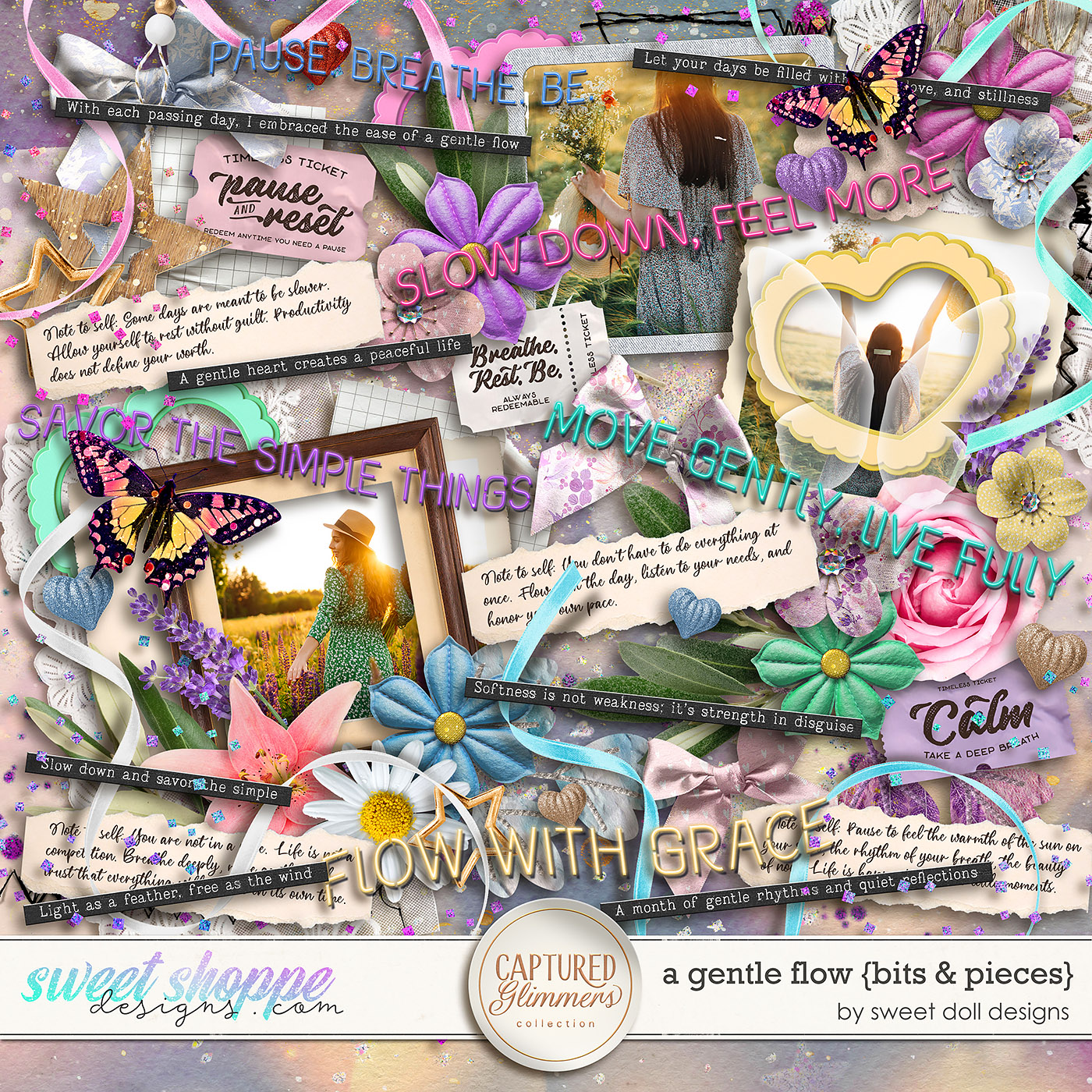 Captured Glimmers: A Gentle Flow {bits & pieces} by Sweet Doll designs