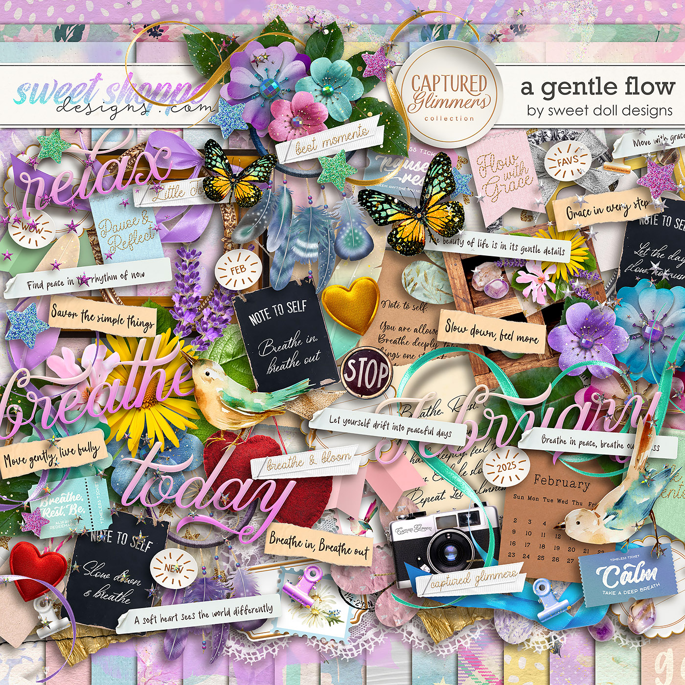 Captured Glimmers: A Gentle Flow Kit by Sweet Doll designs