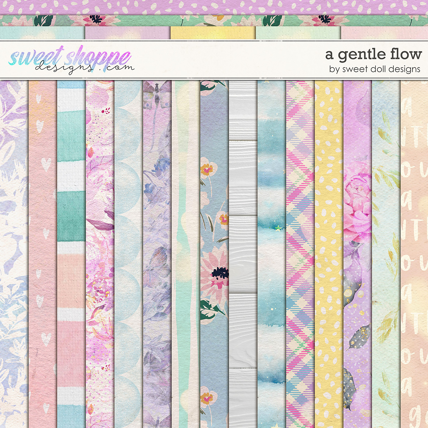 Captured Glimmers: A Gentle Flow Papers by Sweet Doll designs