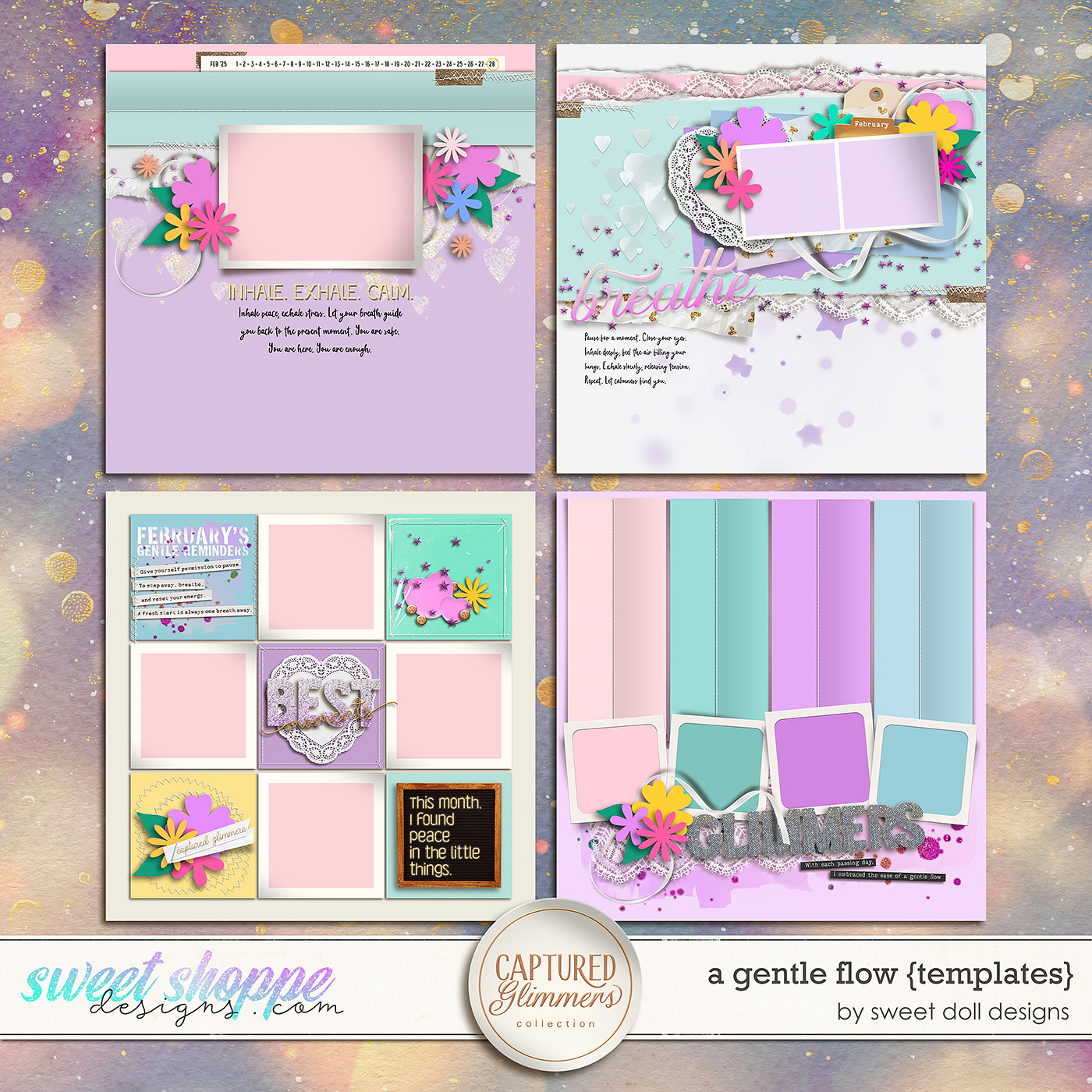 Captured Glimmers: A Gentle Flow {templates} by Sweet Doll designs
