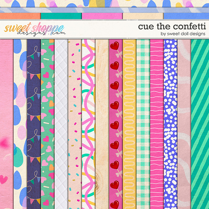 Cue the confetti Papers by Sweet Doll designs