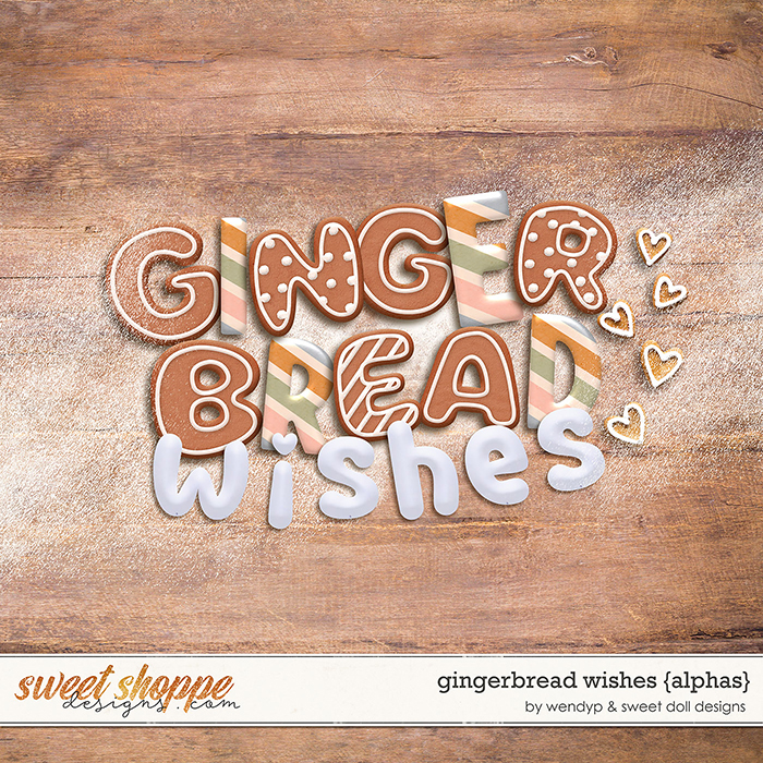 Gingerbead Wishes - Alphabets by Sweet Doll Designs & WendyP Designs