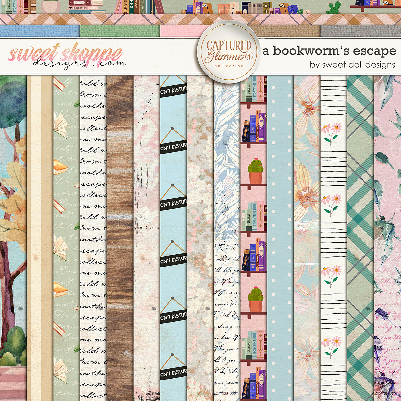Captured Glimmers: A Bookworm’s Escape Papers by Sweet Doll designs