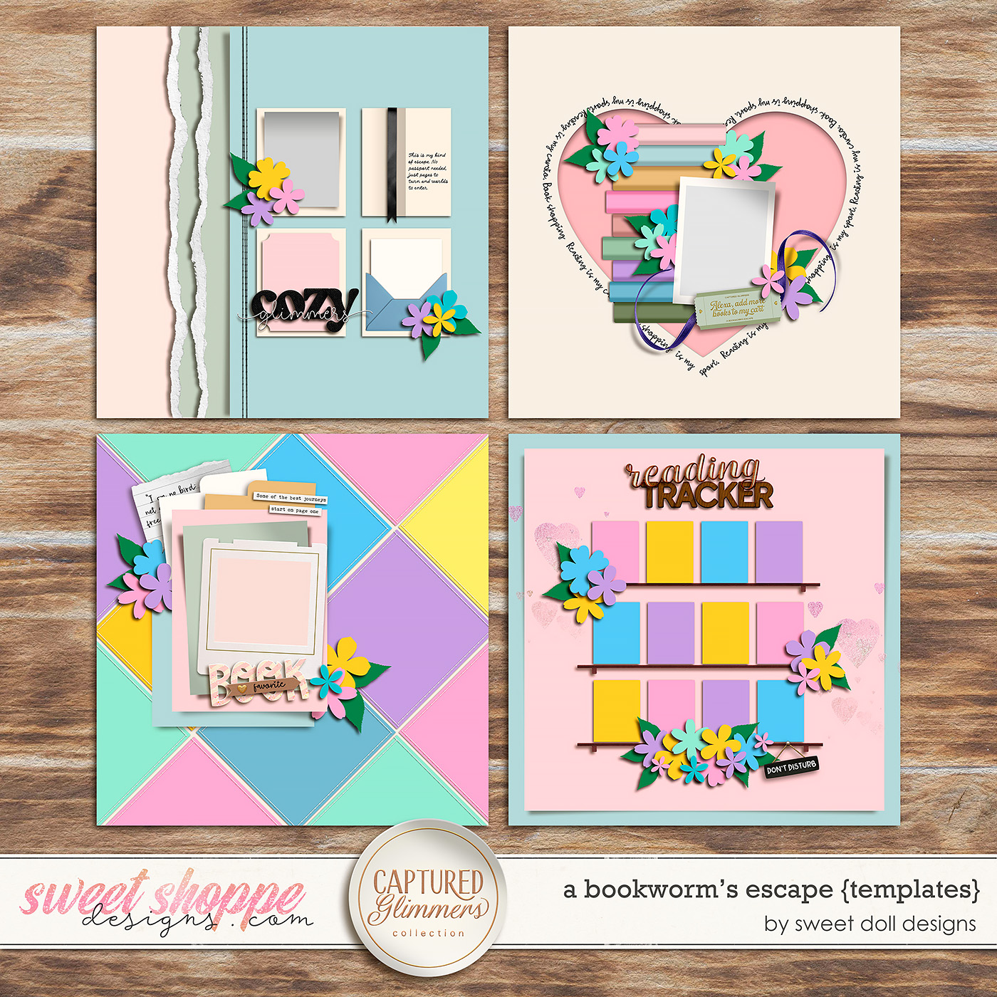 Captured Glimmers: A Bookworm’s Escape {templates} by Sweet Doll designs
