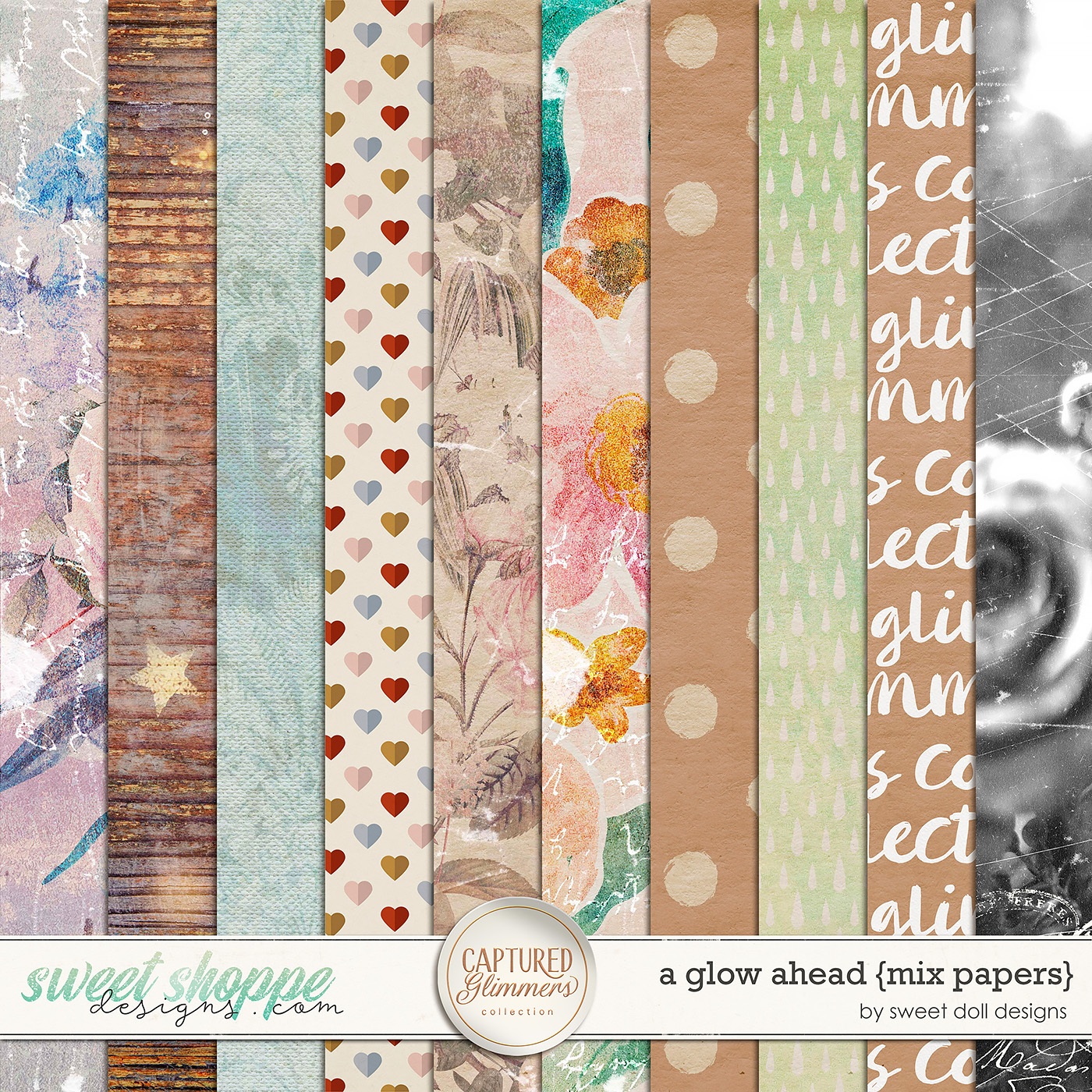 Captured Glimmers: A Glow Ahead {mix papers} by Sweet Doll designs