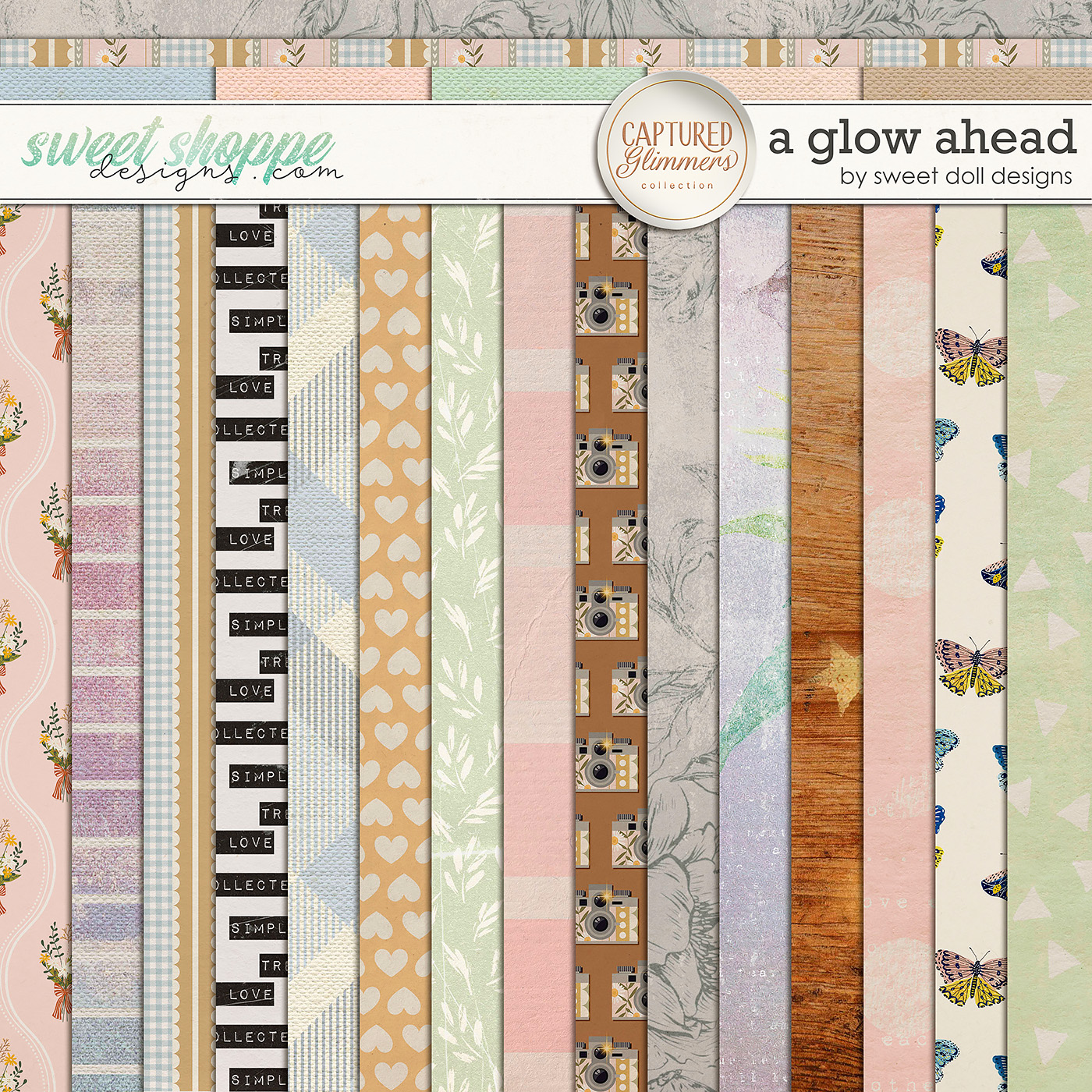 Captured Glimmers: A Glow Ahead Papers by Sweet Doll designs
