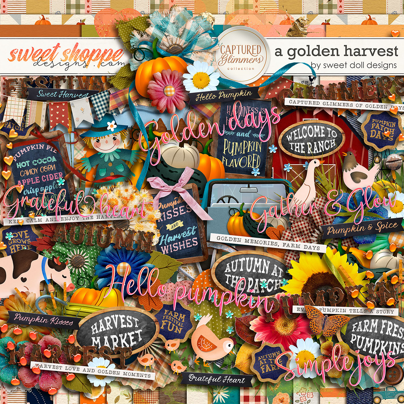 Captured Glimmers: A Golden Harvest Kit by Sweet Doll designs