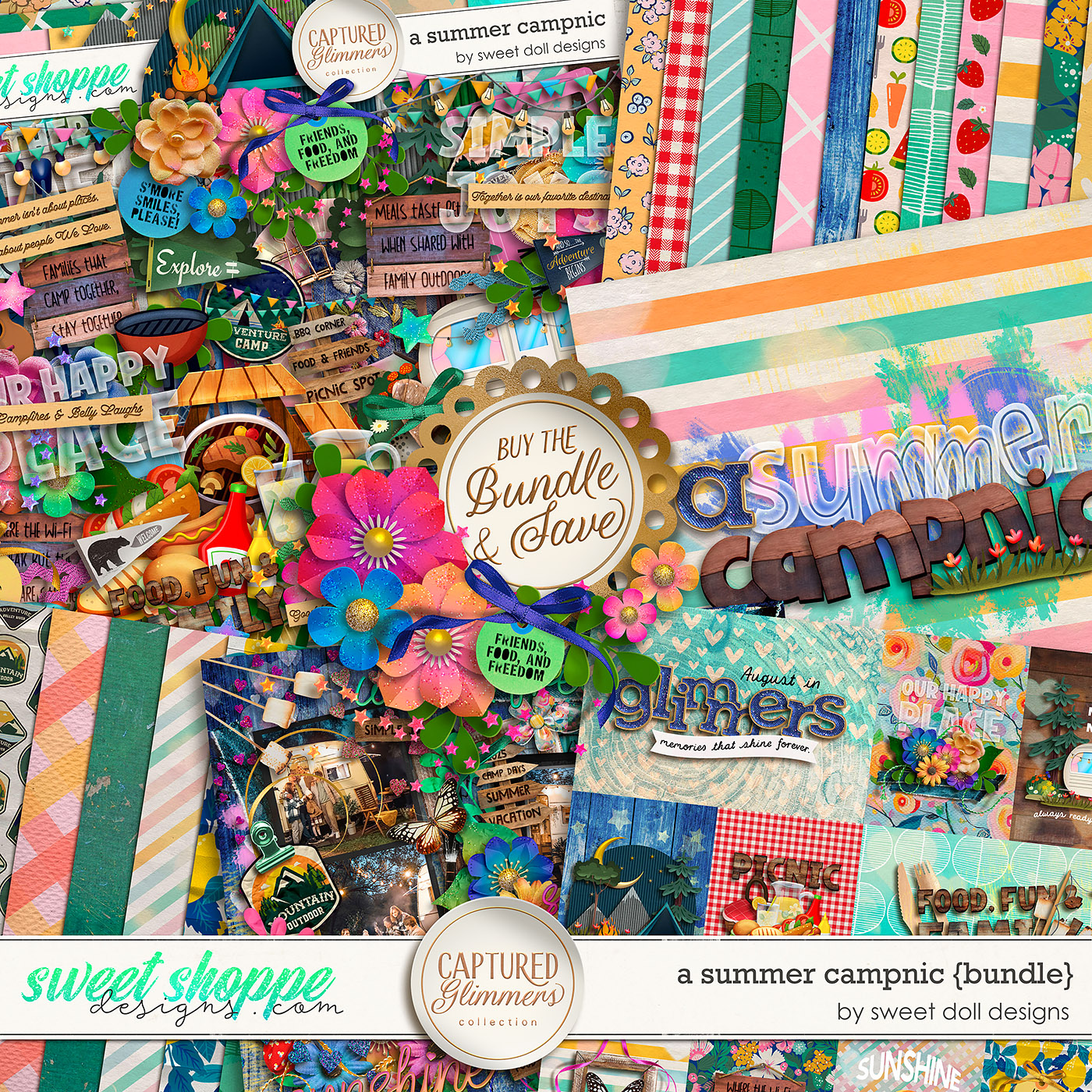 Captured Glimmers: A Summer Campnic {bundle} by Sweet Doll designs