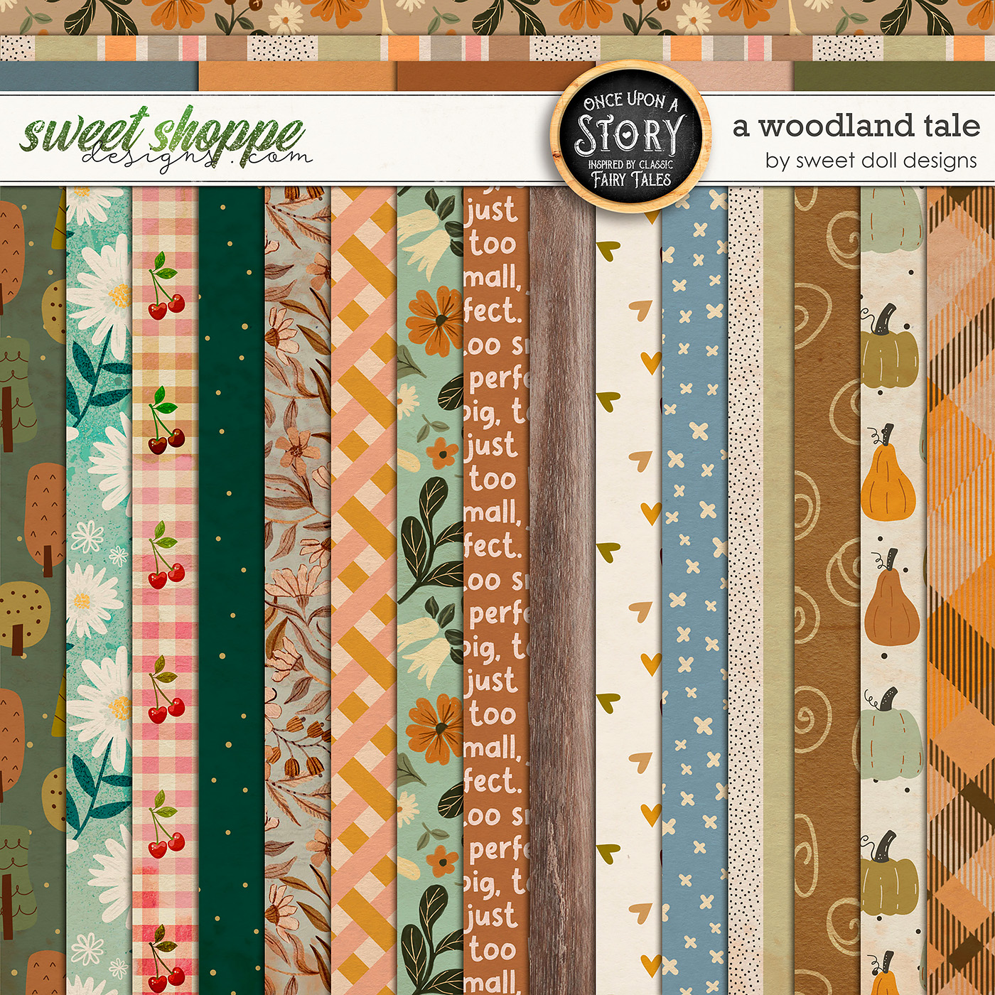 Once Upon a Story: A Woodland Tales Papers by Sweet Doll designs