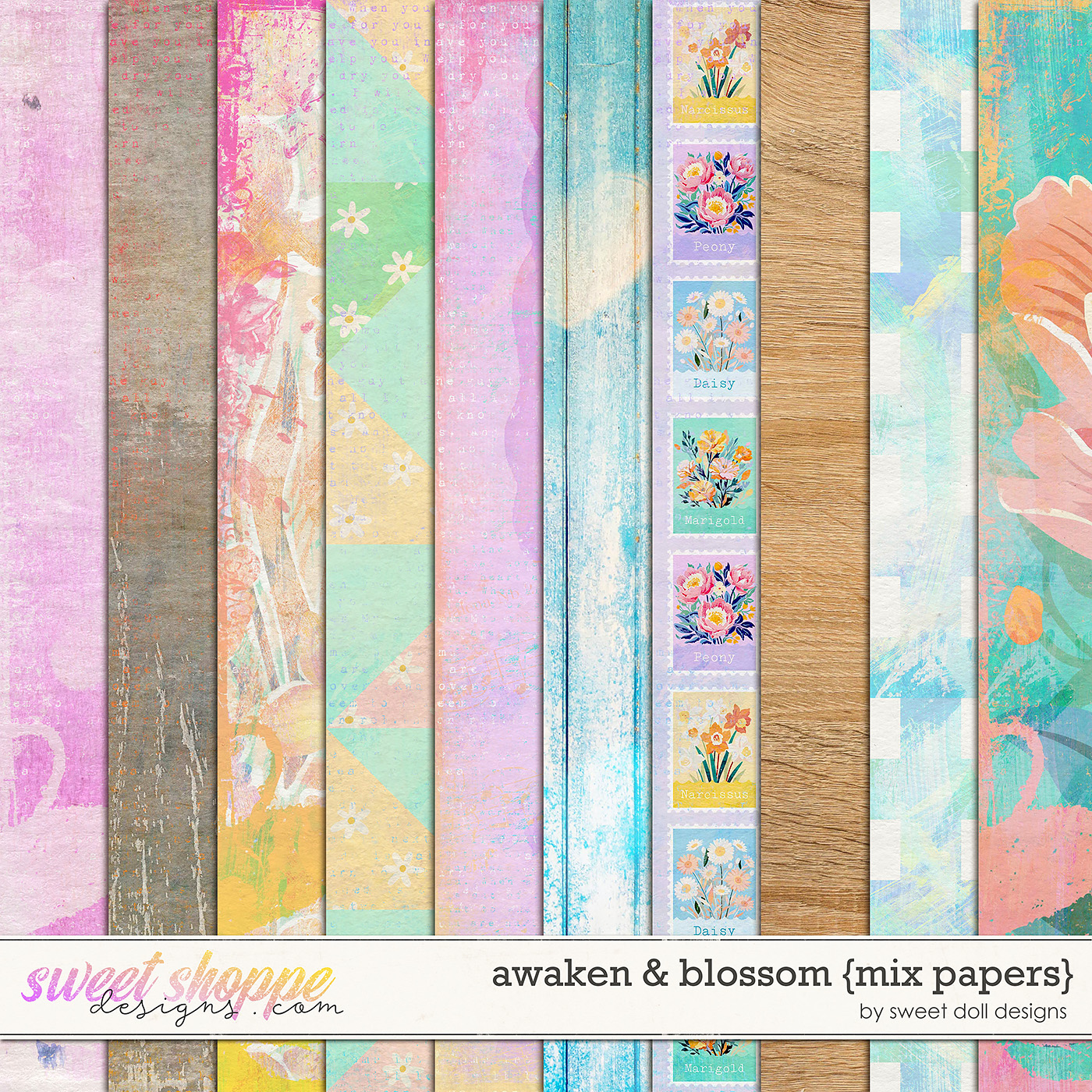 Awaken & Blossom {mix papers} by Sweet Doll designs