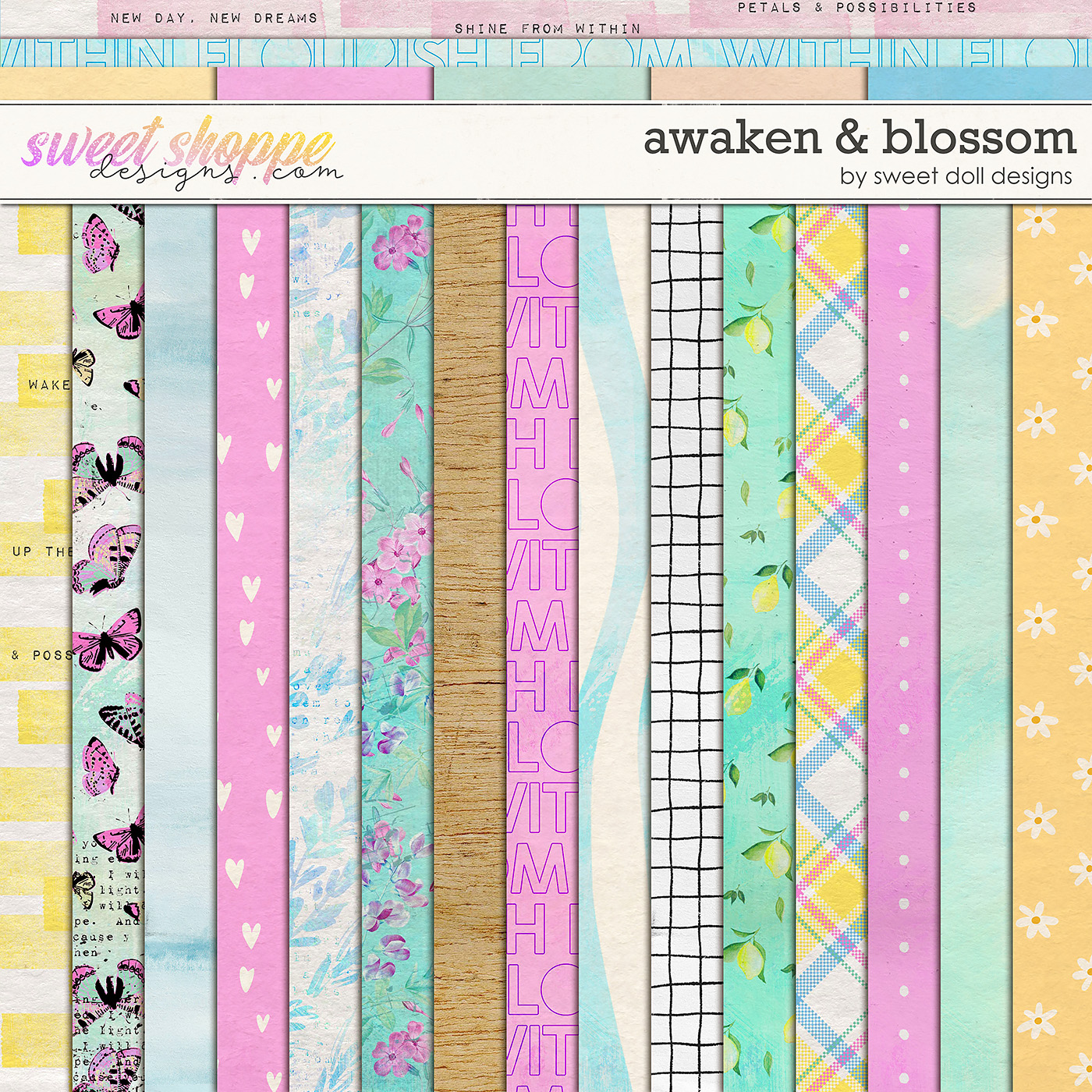 Awaken & Blossom Papers by Sweet Doll designs