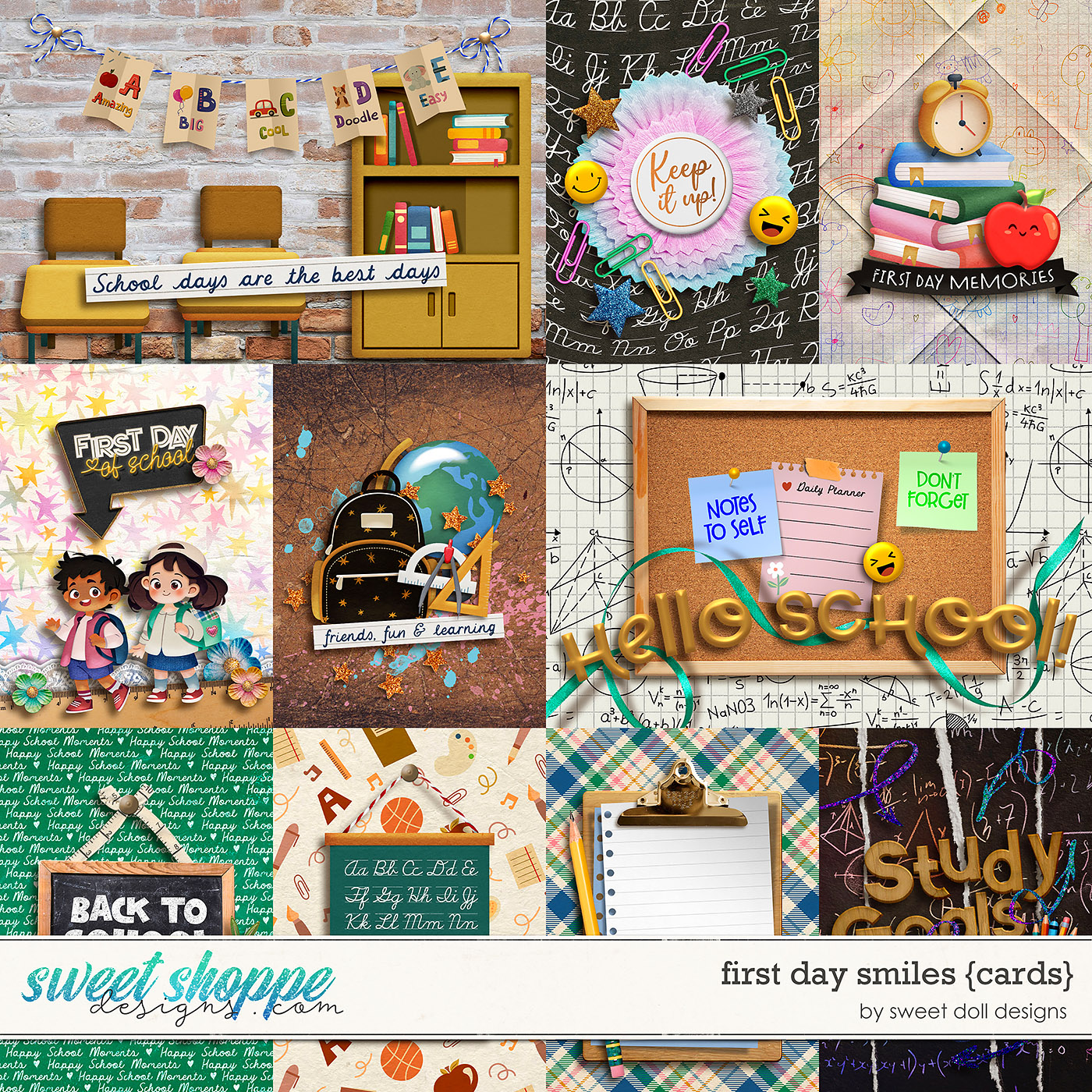 First Day Smiles {cards} by Sweet Doll designs