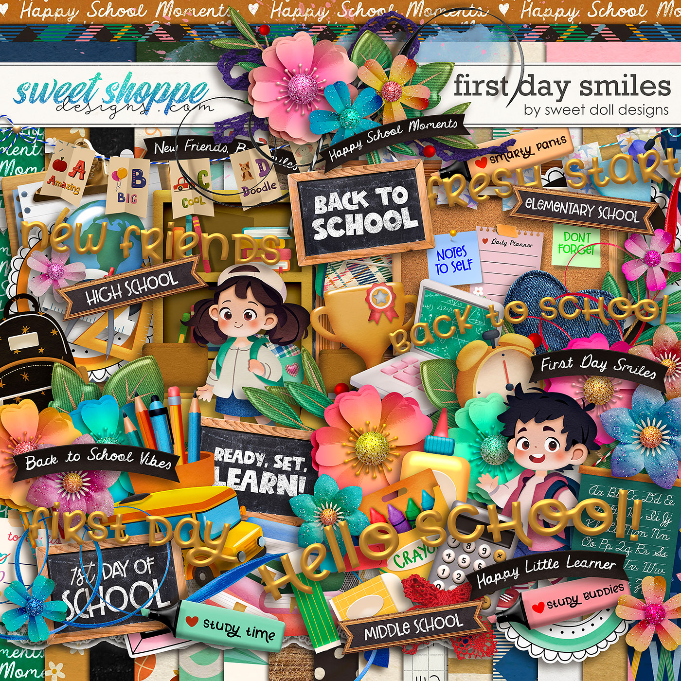 First Day Smiles Kit by Sweet Doll designs