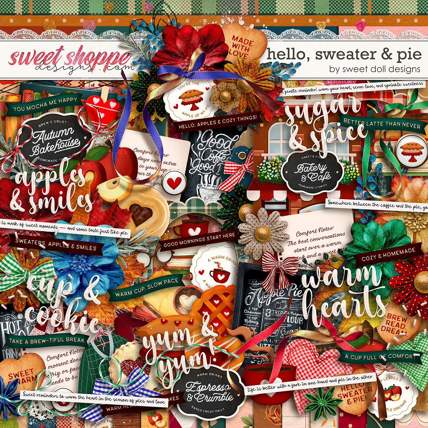 Hello, Sweater & Pie Kit by Sweet Doll designs