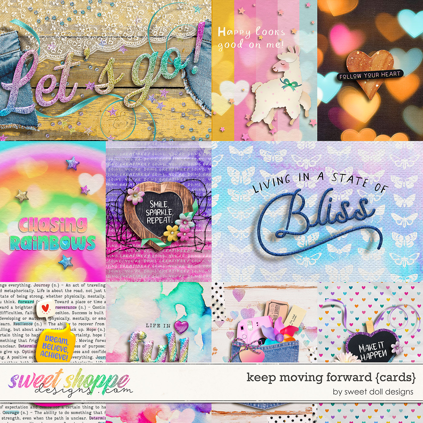 Keep Moving Forward {cards} by Sweet Doll designs