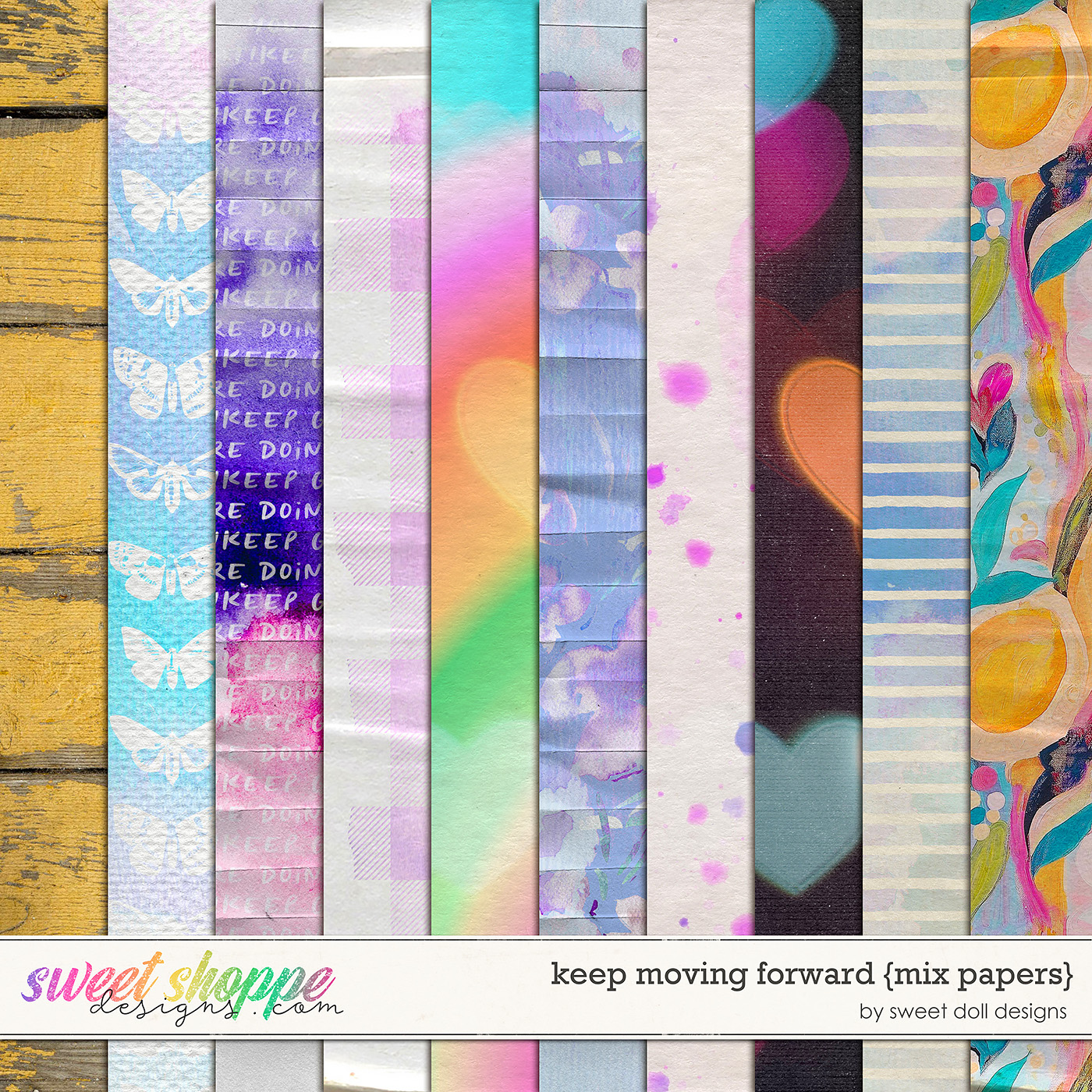 Keep Moving Forward {mix papers} by Sweet Doll designs