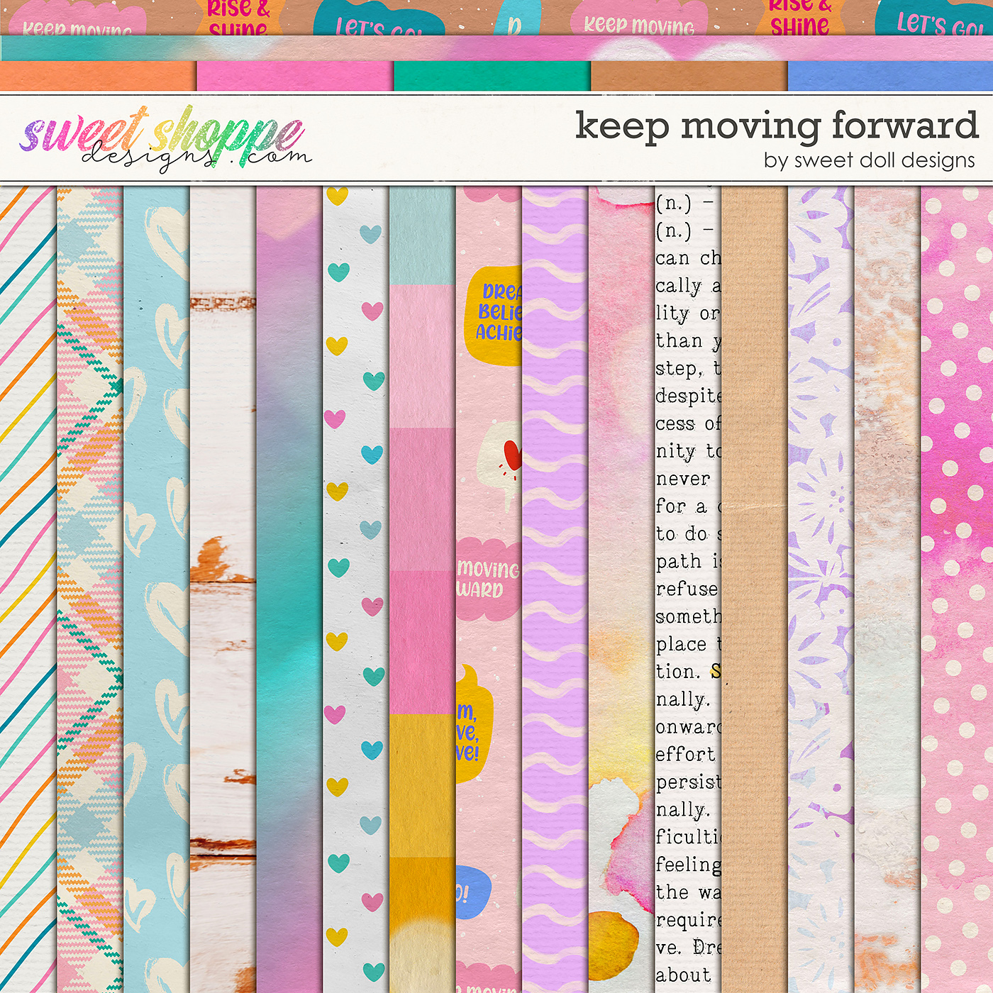 Keep Moving Forward Papers by Sweet Doll designs