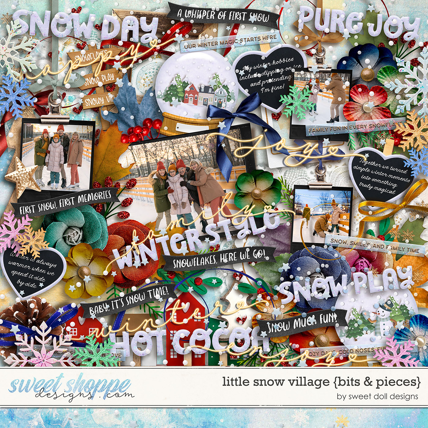Little Snow Village {bits & pieces} by Sweet Doll designs