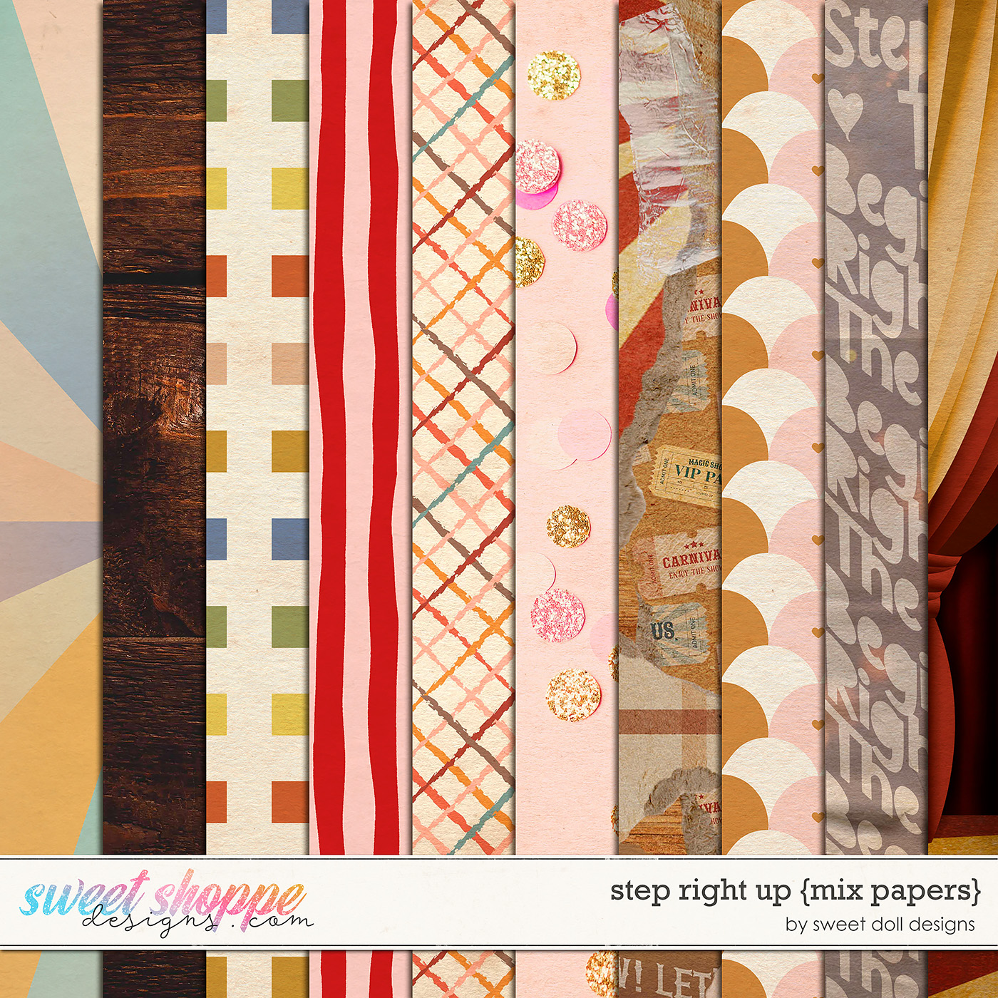 Step Right Up {mix papers} by Sweet Doll designs