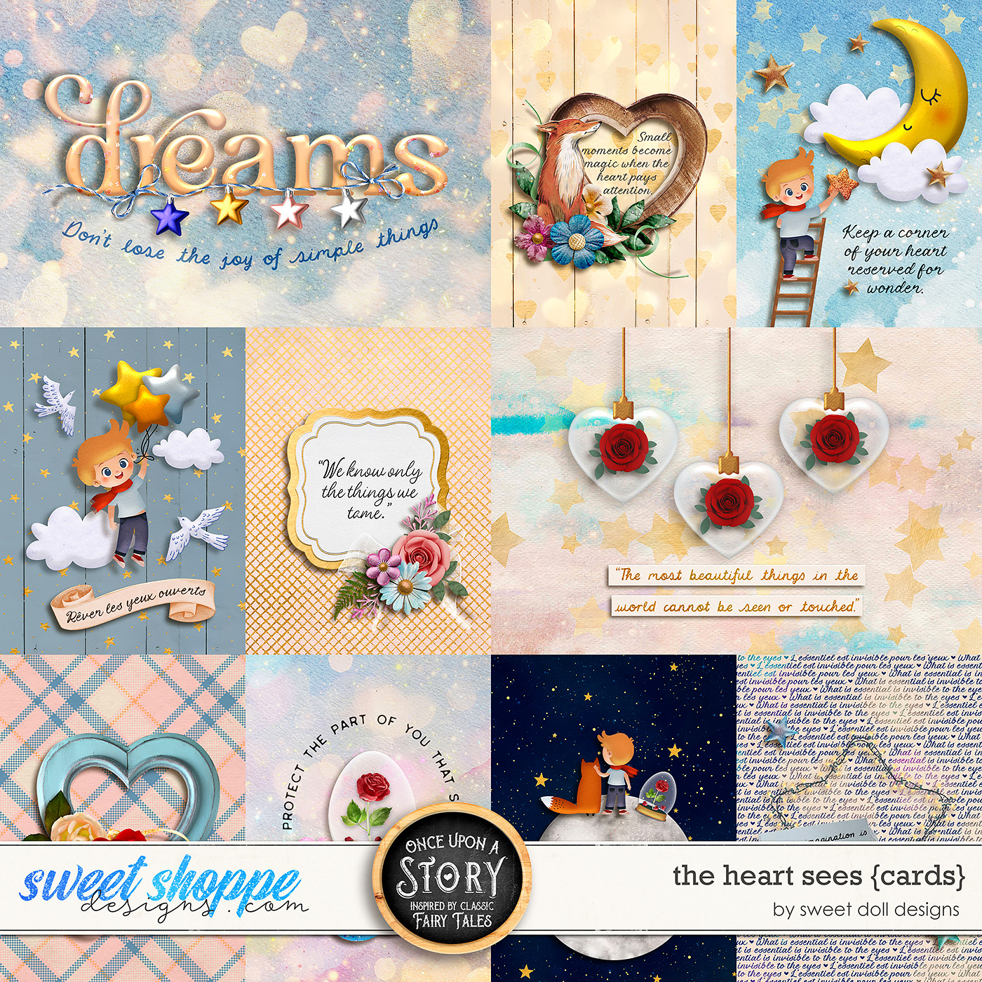 Once Upon a Story: The Heart Sees {cards} by Sweet Doll designs 