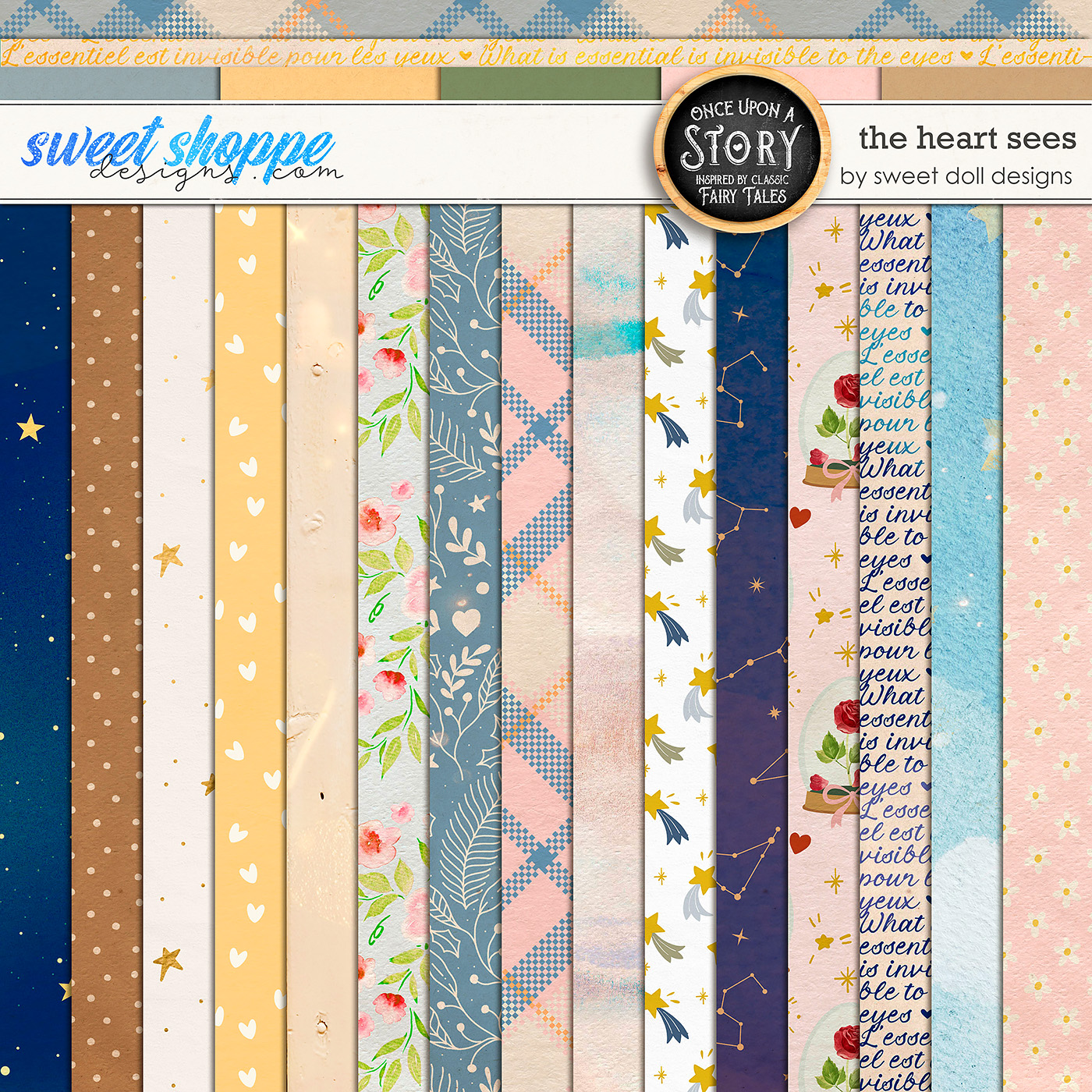Once Upon a Story: The Heart Sees Papers by Sweet Doll designs