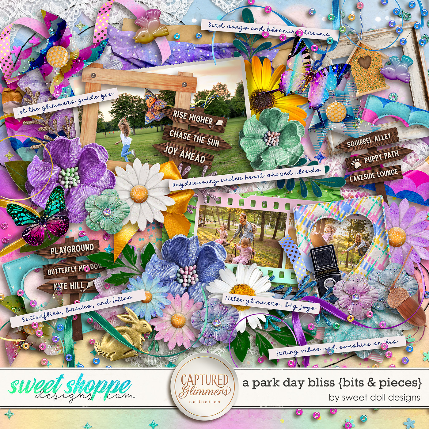 Captured Glimmers: A Park Day Bliss {bits & pieces} by Sweet Doll designs
