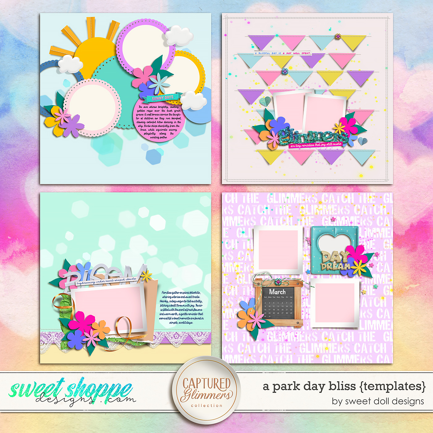 Captured Glimmers: A Park Day Bliss {templates} by Sweet Doll designs