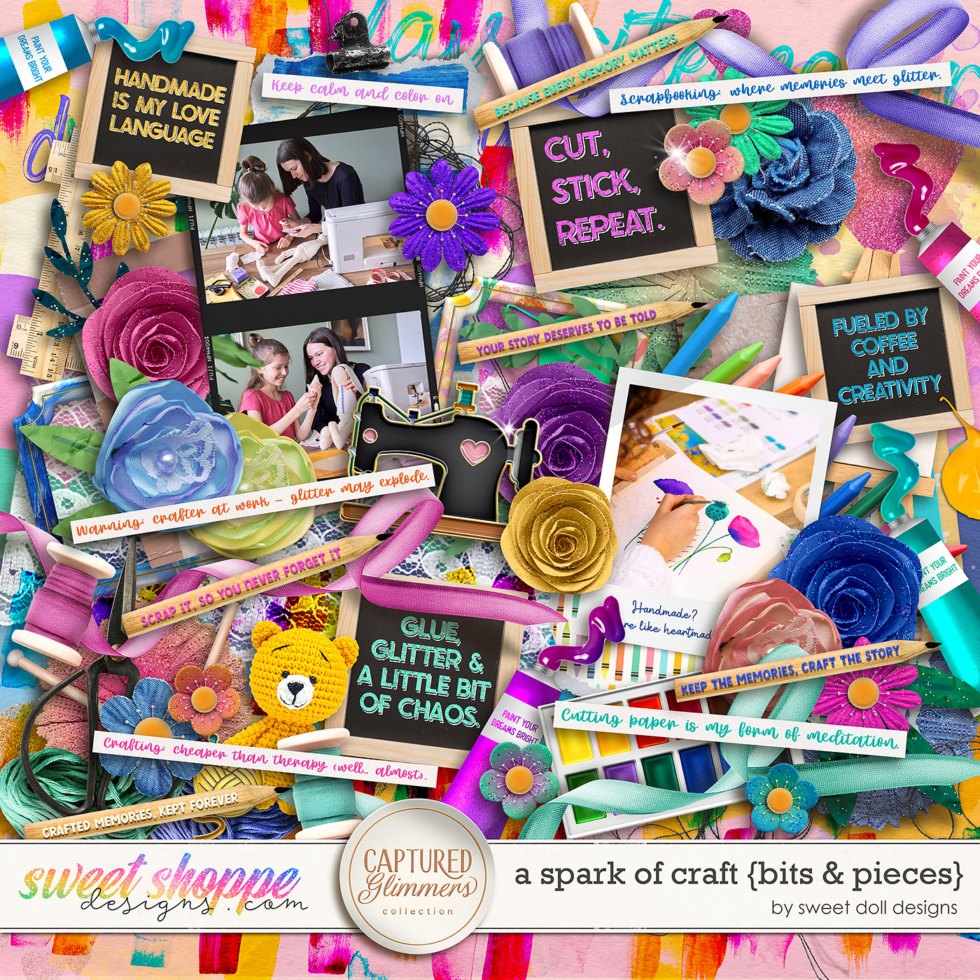 Captured Glimmers: A Spark of Craft {bits & pieces} by Sweet Doll designs