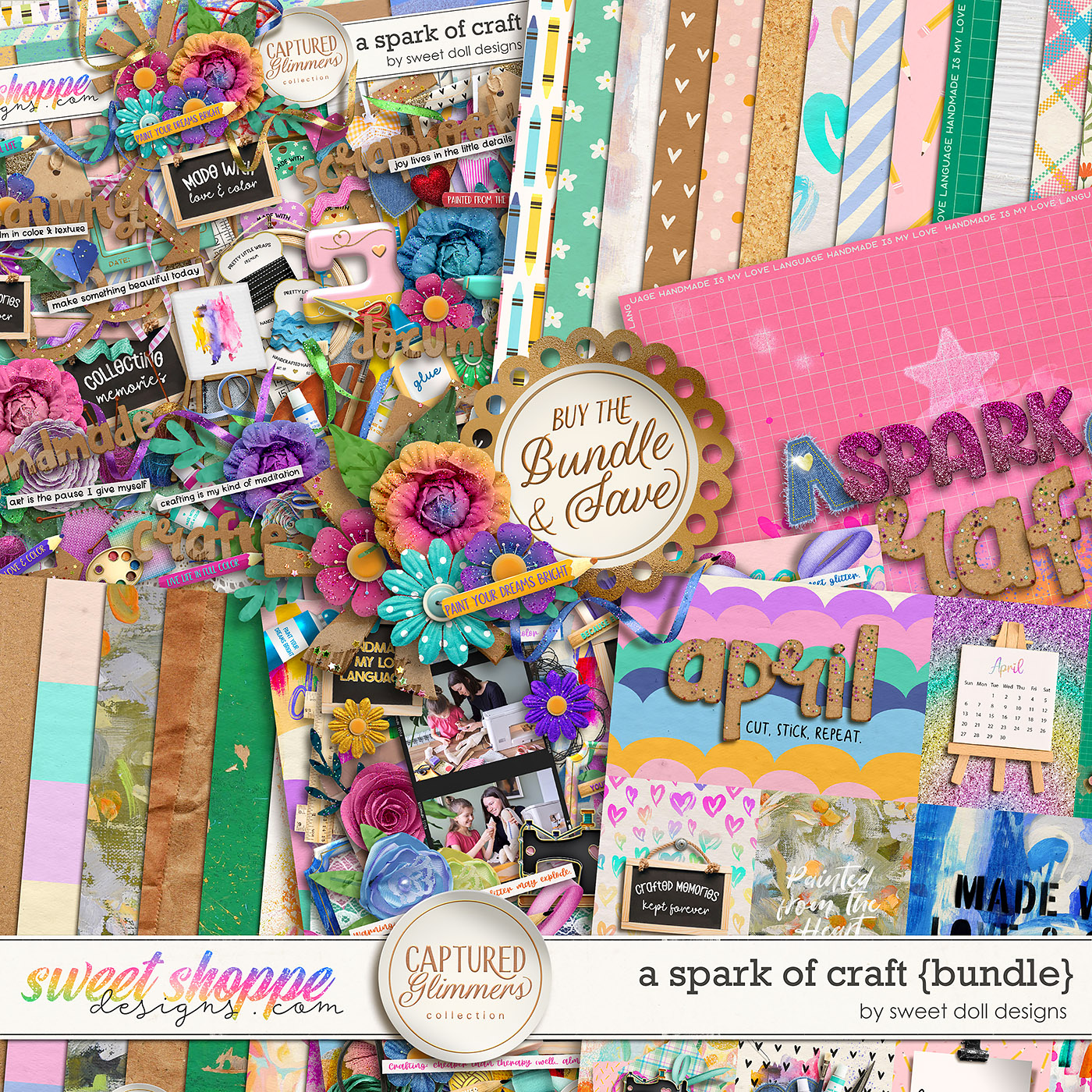 Captured Glimmers: A Spark of Craft {bundle} by Sweet Doll designs