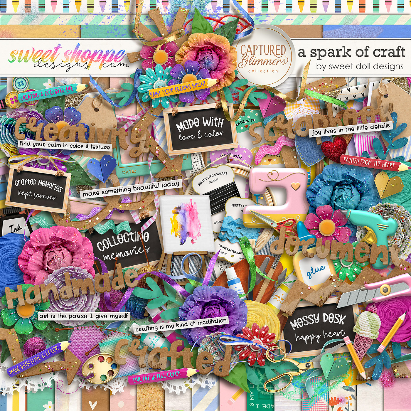 Captured Glimmers: A Spark of Craft Kit by Sweet Doll designs