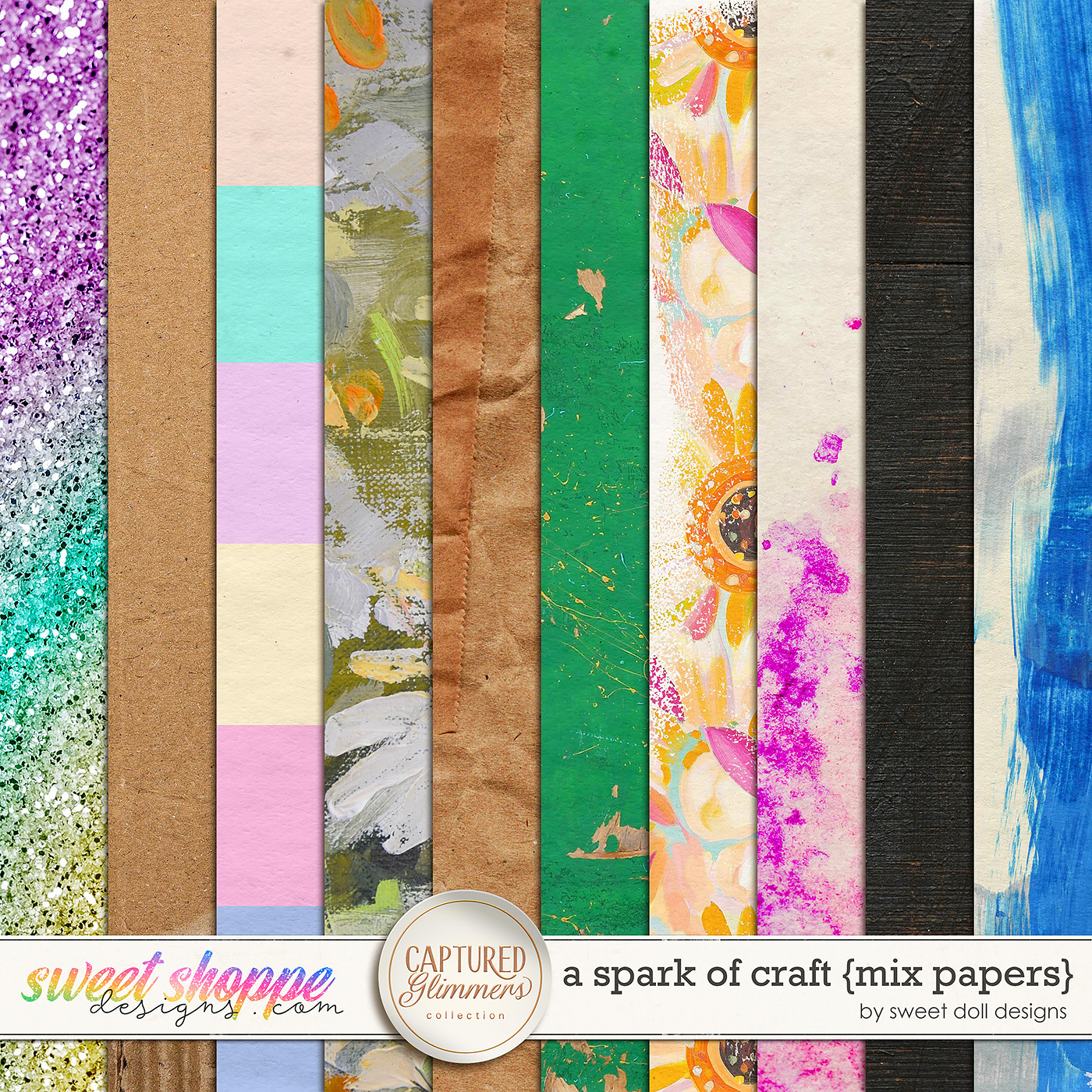 Captured Glimmers: A Spark of Craft {mix papers} by Sweet Doll designs