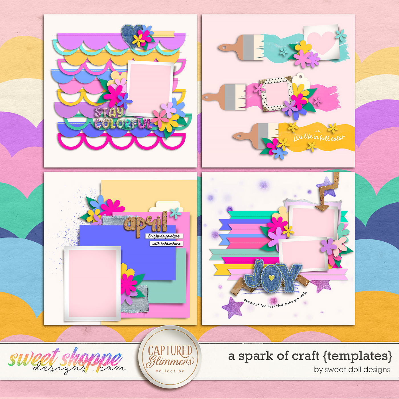 Captured Glimmers: A Spark of Craft {templates} by Sweet Doll designs