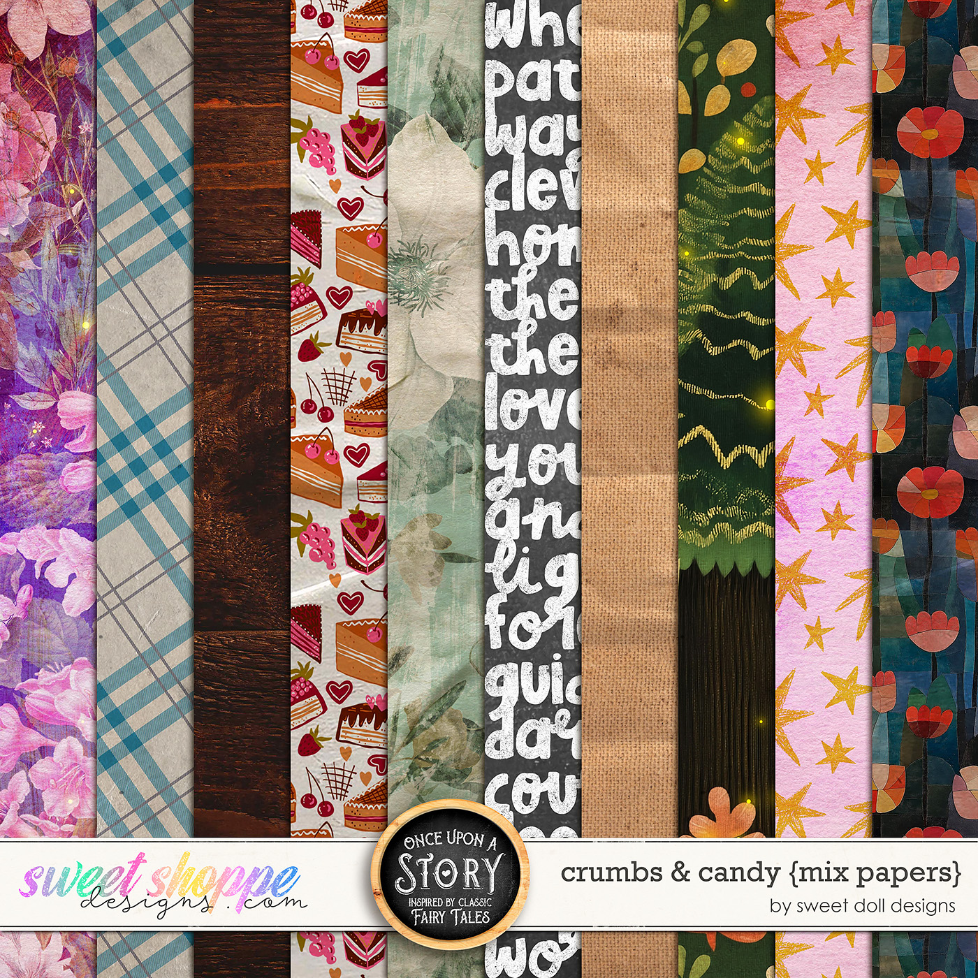 Once Upon a Story: Crumbs & Candy {mix papers} by Sweet Doll designs