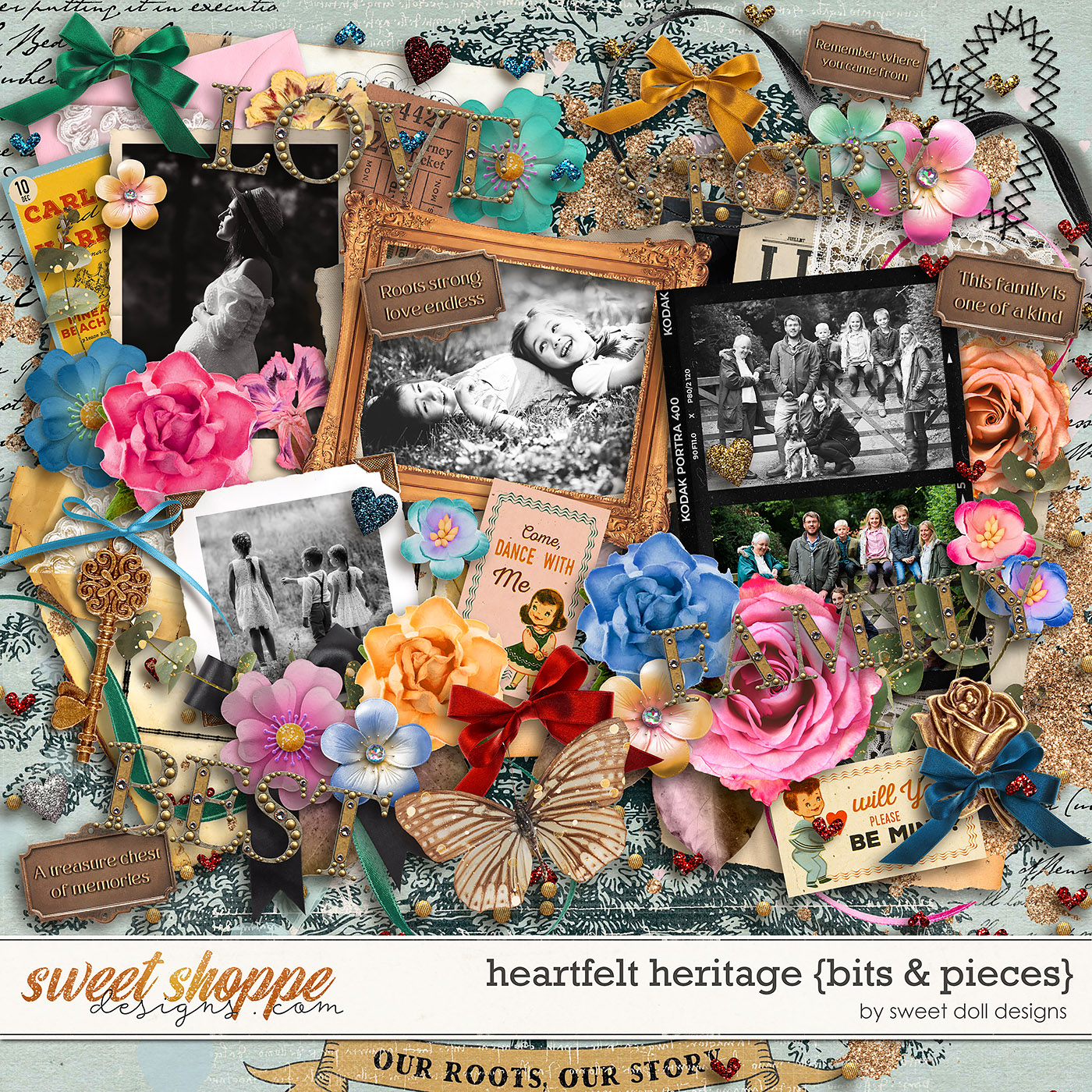Heartfelt Heritage {bits & pieces} by Sweet Doll designs