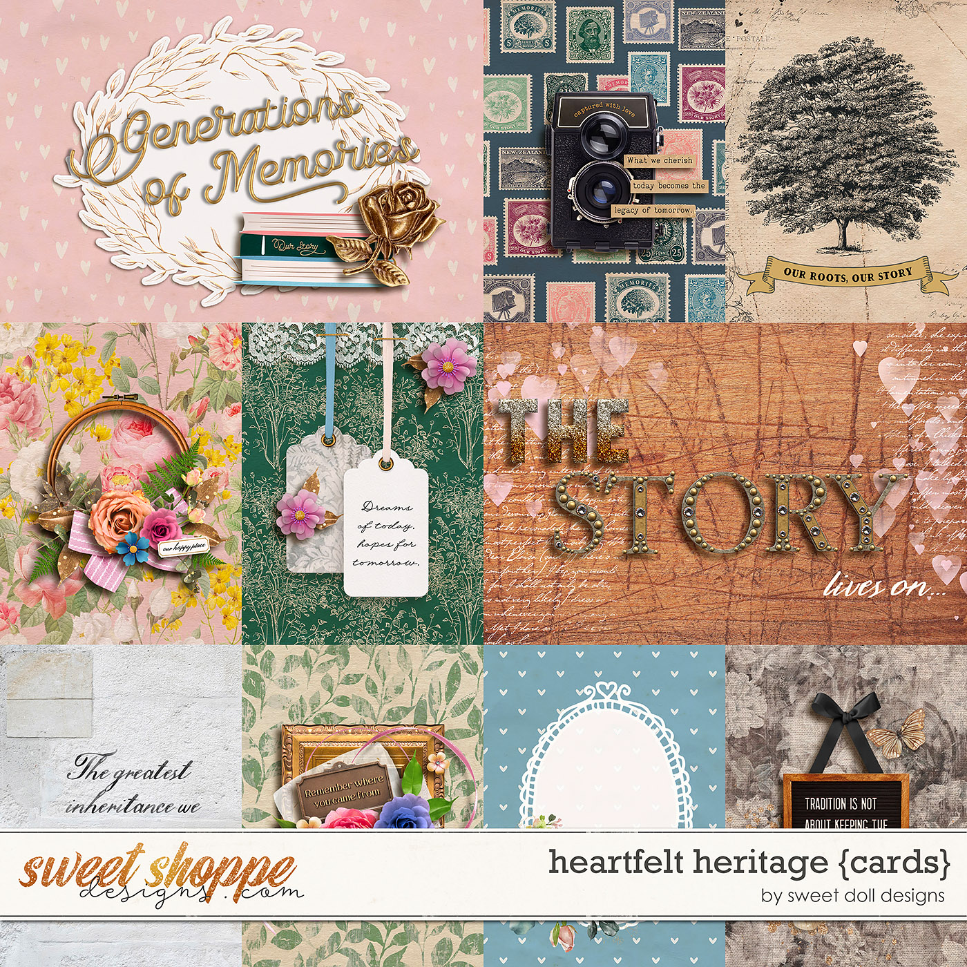 Heartfelt Heritage {cards} by Sweet Doll designs