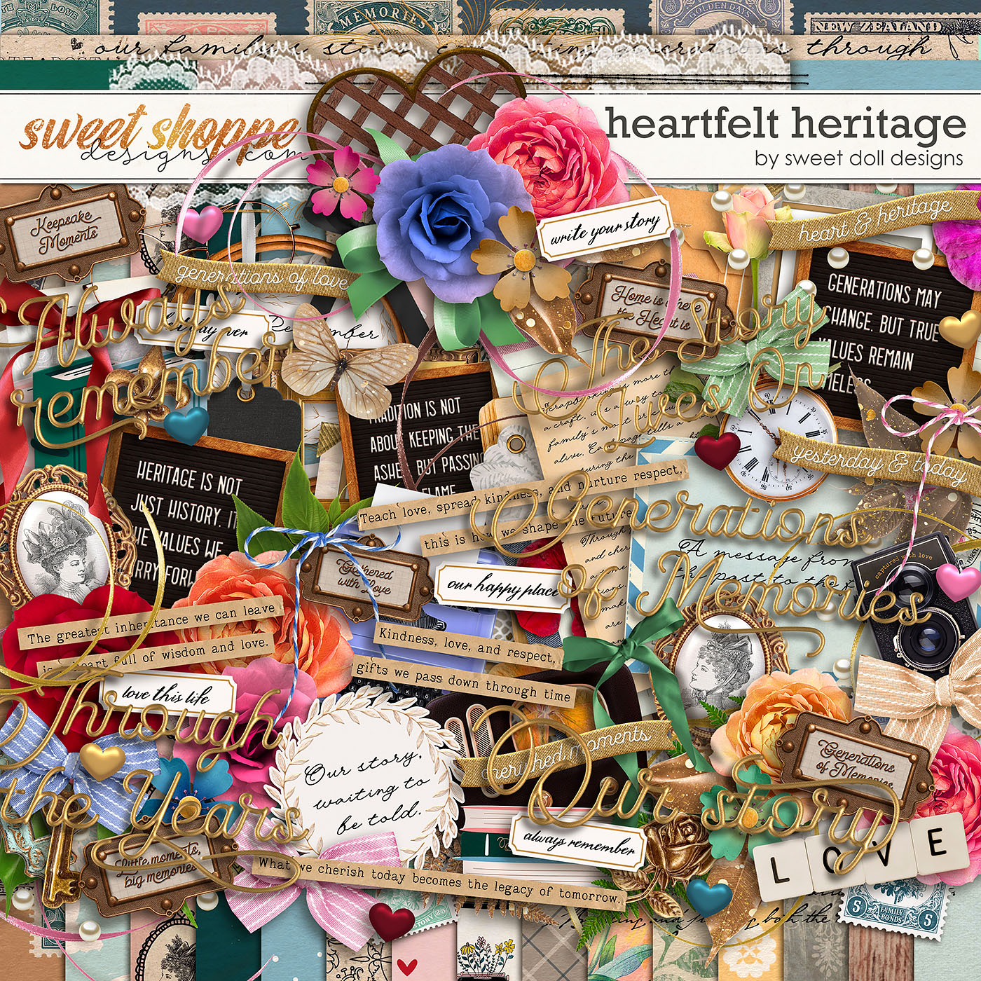 Heartfelt Heritage Kit by Sweet Doll designs