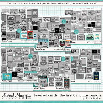 Cindy's Layered Cards: The First 6 Months Bundle by Cindy Schneider