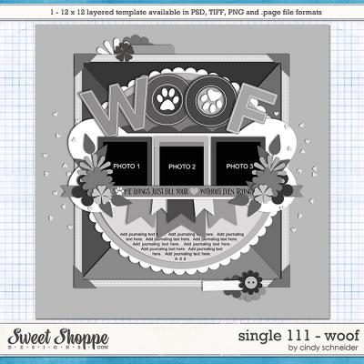 Cindy's Layered Templates - Single 111: WOOF by Cindy Schneider