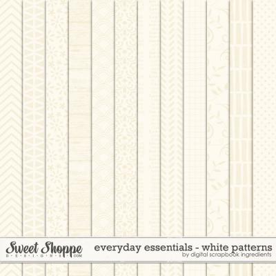 Everyday Essentials | White Patterns by Digital Scrapbook Ingredients