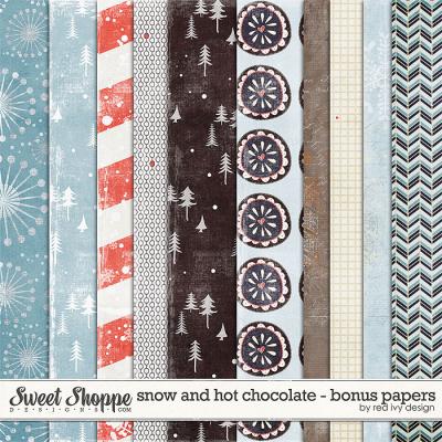 Snow and Hot Chocolate - Bonus Papers - by Red Ivy Design