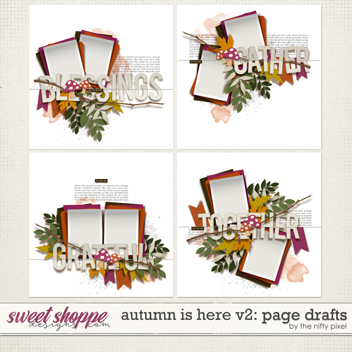 AUTUMN IS HERE V.2 | PAGE DRAFTS by The Nifty Pixel AUTUMN IS HERE V.2 | PAGE DRAFTS by The Nifty Pixel