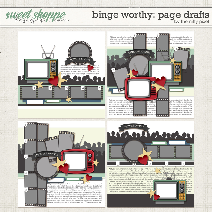 BINGE WORTHY | PAGE DRAFTS by The Nifty Pixel BINGE WORTHY | PAGE DRAFTS by The Nifty Pixel