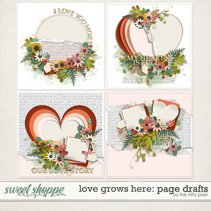 LOVE GROWS HERE | PAGE DRAFTS by The Nifty Pixel