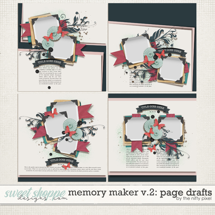 MEMORY MAKER V.2 | PAGE DRAFTS by The Nifty Pixel