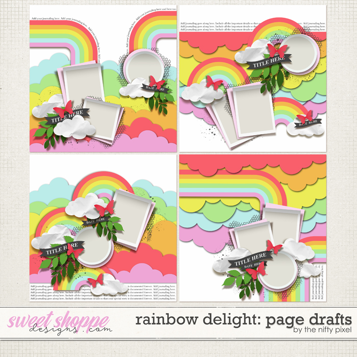 RAINBOW DELIGHT | PAGE DRAFTS by The Nifty Pixel