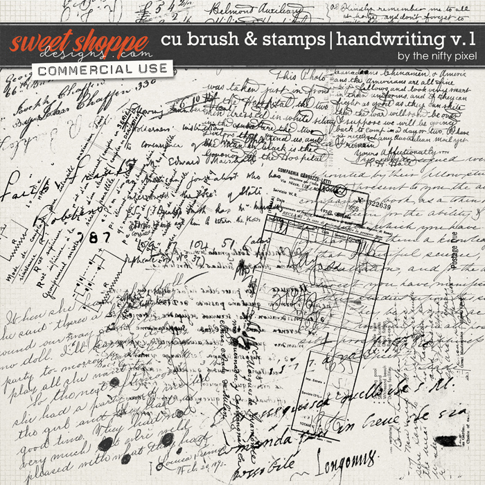 CU BRUSH & STAMPS | HANDWRITING V.1 by The Nifty Pixel