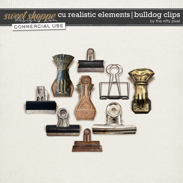 CU REALISTIC ELEMENTS | BULLDOG CLIPS by The Nifty Pixel