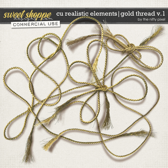 CU REALISTIC ELEMENTS | GOLD THREAD V.1 by The Nifty Pixel