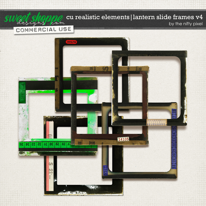 CU REALISTIC ELEMENTS | LANTERN SLIDE FRAMES V.4 by The Nifty Pixel