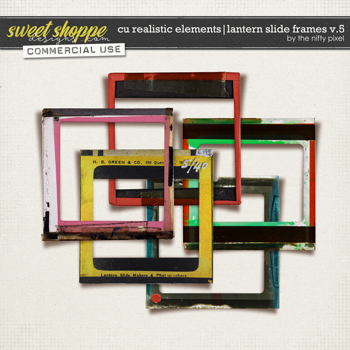CU REALISTIC ELEMENTS | LANTERN SLIDE FRAMES V.5 by The Nifty Pixel